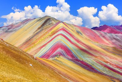 Vinicunca, Region Cusco, Peru. Montana de Siete Colores oder Regenbogenberg.