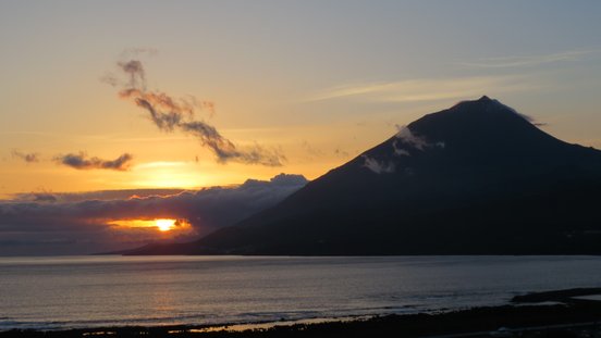 Sonnenuntergang am Vulkan Pico auf den Azoren