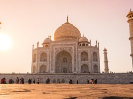 Taj Mahal im Sonnenuntergang