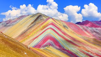 Vinicunca, Region Cusco, Peru. Montana de Siete Colores oder Regenbogenberg.