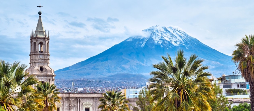 Arequipa weiße Stadt unter Vulkanen