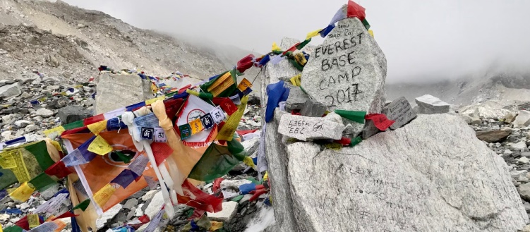 Auf dem Weg zum Mount Everest Gipfel