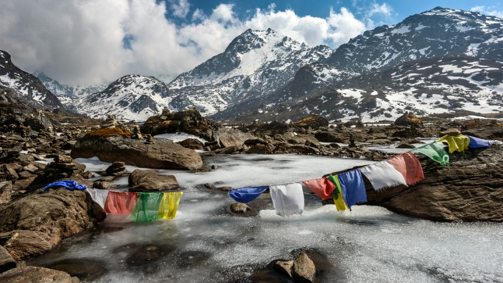 Schneeberge in Gosainkunda, Nepal