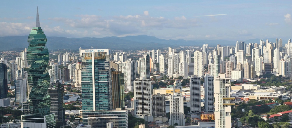 Skyline von Panama City, Mittelamerika