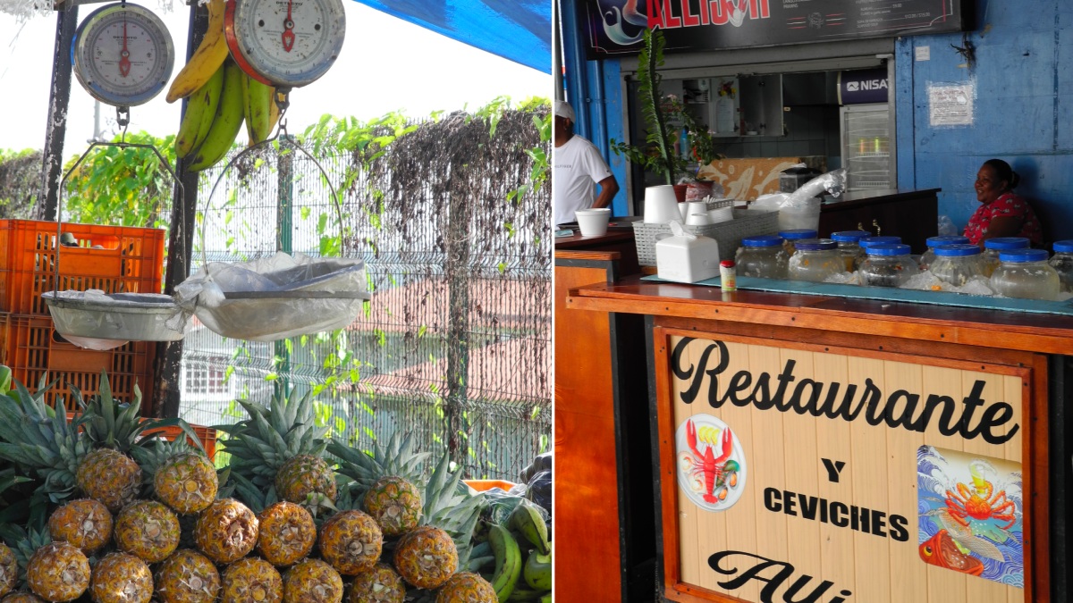 Marktstand und Fischmarkt in Panama