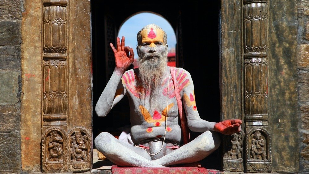 Kathmandu, Mann in Meditation