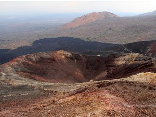 Der Krater des Cerro Negro Vulkans in Nicaragua.