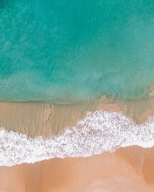 Strand und Meer von oben