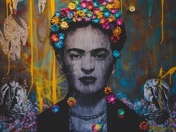 Zeichnung von Frida Kahlo - Streetart