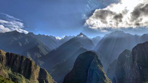 Blick auf die Anden um Machu Picchu